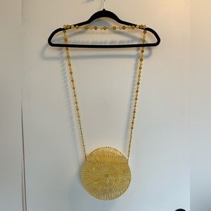 New With Box Cult Gaia Acrylic Luna Crossbody in Yellow Quartz